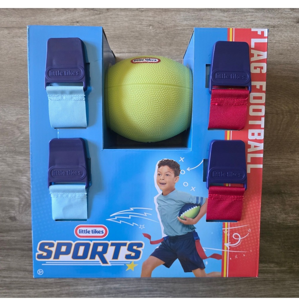 Little Tikes Sports Flag Football Set Kids Outdoor Active Play Game Age 3+ NEW